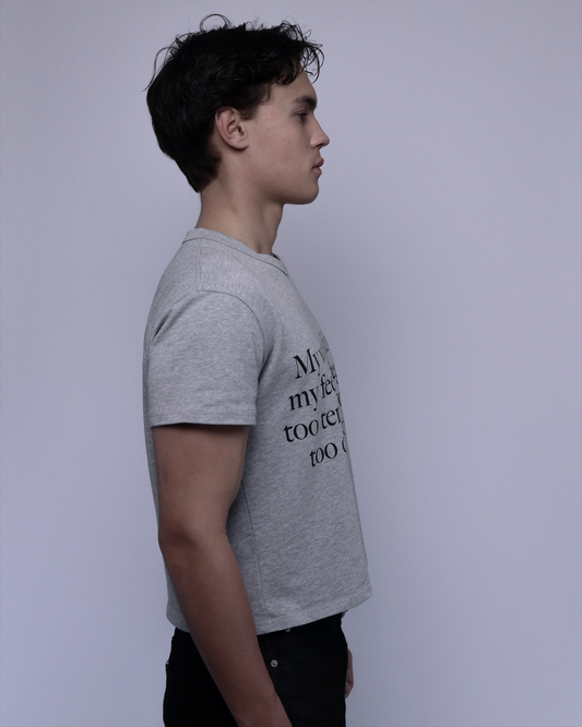 "WORDS FAIL" GREY BABY T