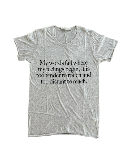 LIGHT GREY SLOGAN T
